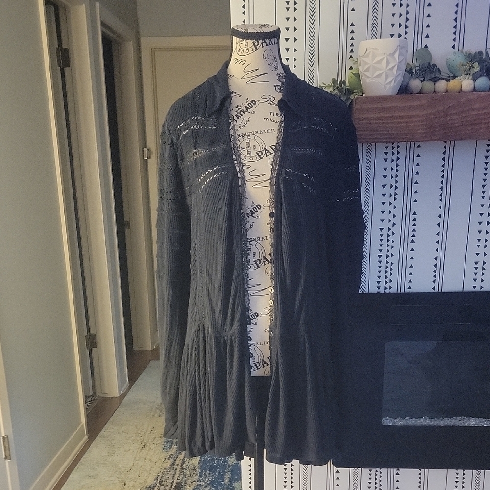 Free People Women's Black Sweater